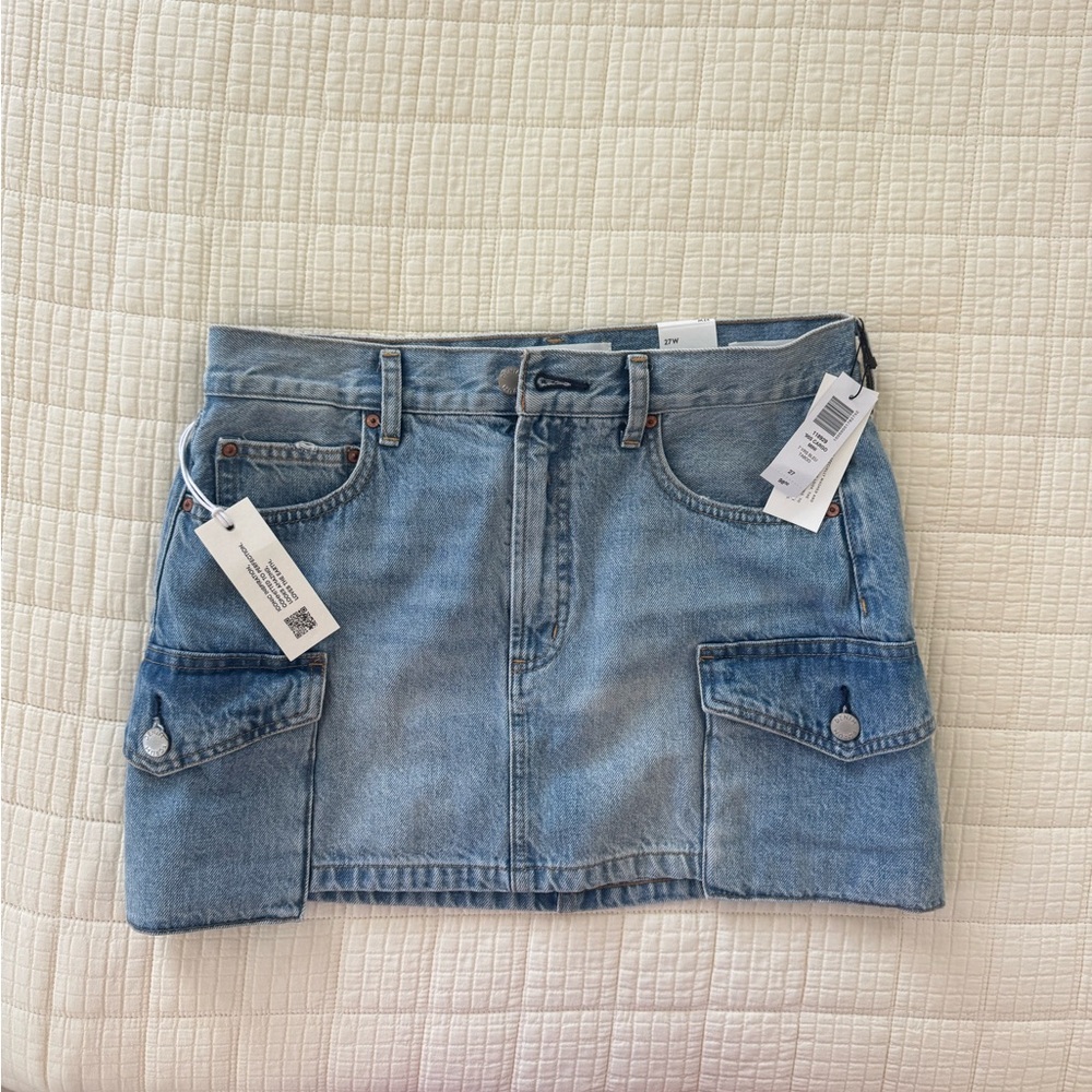Aritzia Blue Denim Pencil Skirt